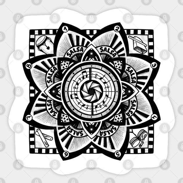 Mandala Salsa Sticker by bailopinto